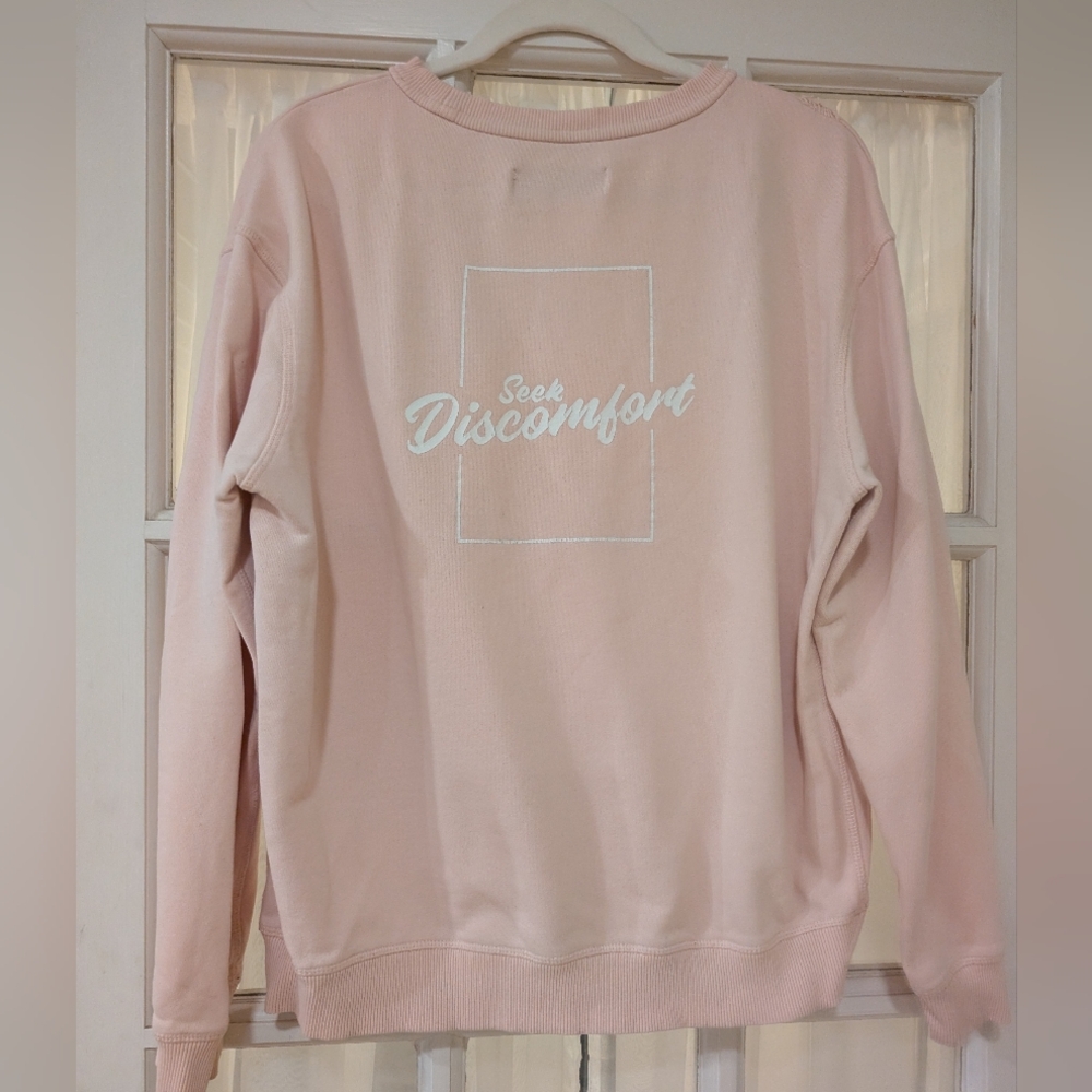 Seek Discomfort Women's Blush Crew Neck Sweater